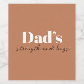 パパの強さと抱擁 – 父の日の贈り物 | ワインラベル (シングルラベル)