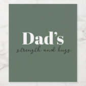 パパの強さと抱擁 – 父の日の贈り物 | ワインラベル (シングルラベル)