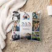 パパの息子と娘の引用文フォトコラージュの家族の名前 クッション (ブランケット)