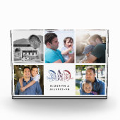 パパの息子と娘の引用文フォトコラージュの家族の名前 フォトブロック (正面)