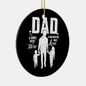 パパの息子の最初の娘は父の日を愛する セラミックオーナメント (右)