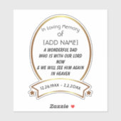 パパの愛するメモリ[名前を追加]車のステッカー シール (シート)