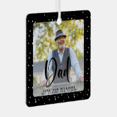 パパの愛する記憶の写真クリスマス メタルオーナメント (正面右)