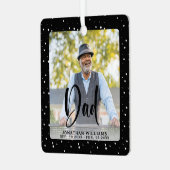 パパの愛する記憶の写真クリスマス メタルオーナメント (正面左)