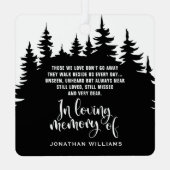 パパの愛する記憶の写真クリスマス メタルオーナメント (裏面)