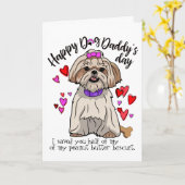 パパの愛犬より　ハッピーファザーズデー カード (黄色い花)