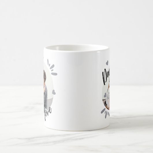 パパの愛 | かわいい写真のお父さんの日 コーヒーマグカップ (中央)