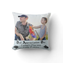 パパの感謝日-正方形の装飾用クッション