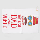 パパの成功の秘訣：最高のパパ ゴルフタオル (横)