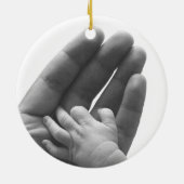 パパの手に セラミックオーナメント (裏面)