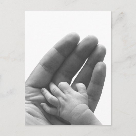 パパの手に ポストカード (正面)