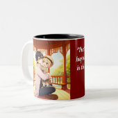 パパの抱擁 – 心温まる父と子マグカップ ツートーンマグカップ (正面左)