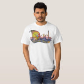 パパの文字の父および息子の魚釣りのTシャツありがとう Tシャツ (正面フル)