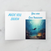 パパの日シュノーケリングマスク笑った サンキューカード (内部)