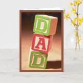 パパの日ブロック カード (黄色い花)