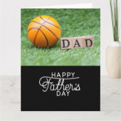 パパの日、バスケットボールを緑からパパ カード (正面)