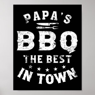 パパの最高のBbqが町のおもしろい父の日 ポスター