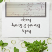 パパの有名なビスケット及びグレービーの手書きのレシピT キッチンタオル (折り畳み)