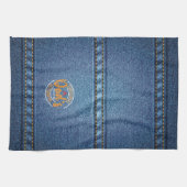 パパの本物のバックヤードBBQオールオーバーデニムプリント キッチンタオル (横)