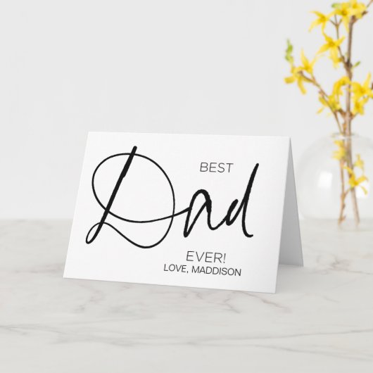 パパの果てしない父の日の誕生日贈り物 カード (黄色い花)