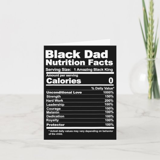 パパの栄養事実 カード (正面)