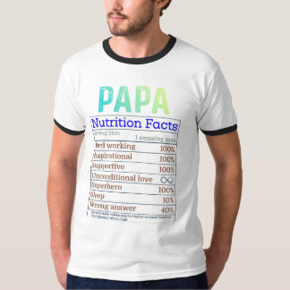 パパの栄養成分表示 ふざけたTシャツ Tシャツ