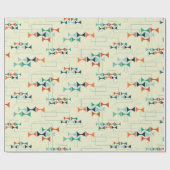 パパの洞穴のランプのかさ(青い) ラッピングペーパー (フラット)