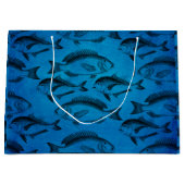 パパの漁師の魚釣りの退職 ラージペーパーバッグ (正面)