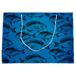 パパの漁師の魚釣りの退職 ラージペーパーバッグ