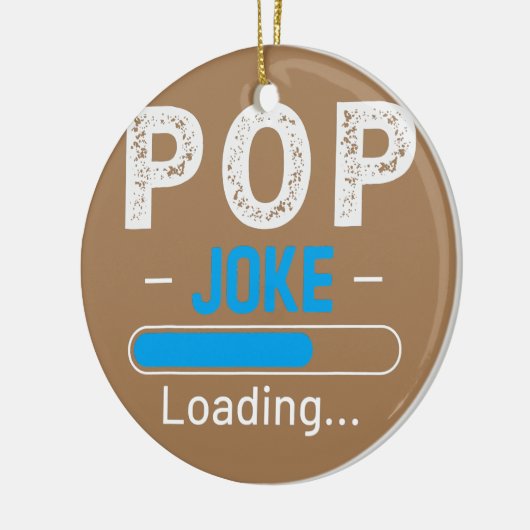 パパの父おもしろいの日を読み込むメンズのポップ・アートのジョーク セラミックオーナメント (左)