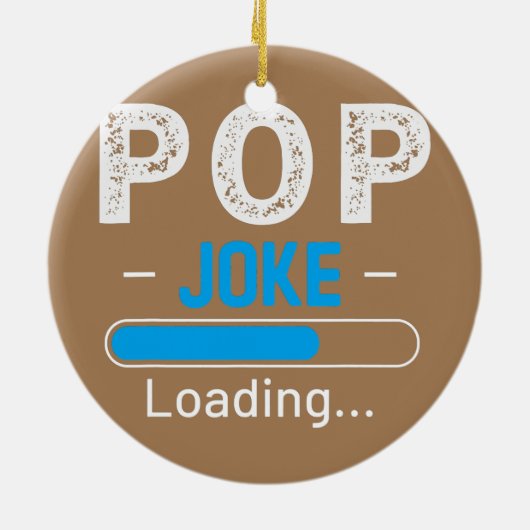 パパの父おもしろいの日を読み込むメンズのポップ・アートのジョーク セラミックオーナメント (裏面)