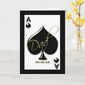 パパの父のエースのデイカードスペード カード (黄色い花)