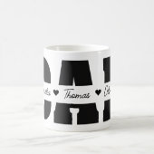 パパの父の日と子どもの名前 コーヒーマグカップ (中央)