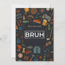 パパの父の日のギフトカードとしても知られるブラ 招待状