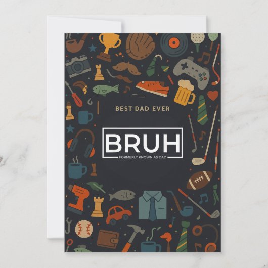 パパの父の日のギフトカードとしても知られるブラ 招待状 (正面)