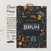 パパの父の日のギフトカードとしても知られるブラ 招待状 (正面/裏面)