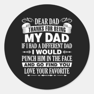 パパの父の日のクリスマス感謝していは私のパパである ラウンドシール