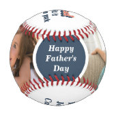 パパの父の日のチーム 野球ボール (裏面)