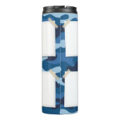 パパの父の日の写真カスタム青 タンブラー (裏面)