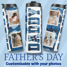 パパの父の日の写真カスタム青