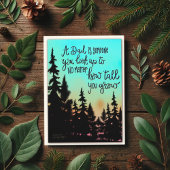 パパの父の日の木の感動的カードを見上げる カード