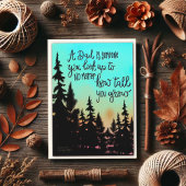 パパの父の日の木の感動的カードを見上げる カード