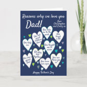 パパの父の日の理由私たちはあなたを愛する カード (正面)