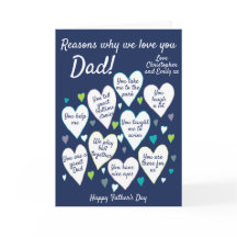 パパの父の日の理由私たちはあなたを愛する