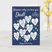 パパの父の日の理由私たちはあなたを愛する カード (黄色い花)