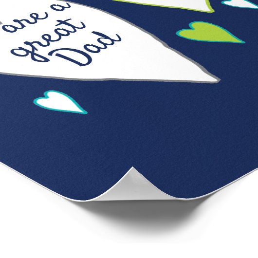 パパの父の日の理由私たちはギフトを愛する ポスター (角)