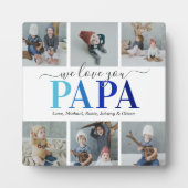パパの父の日フォトコラージュのプラーク フォトプラーク (正面)