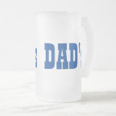 パパの父の日誕生日曇りガラスビアマグ フロストグラスビールジョッキ (正面右)