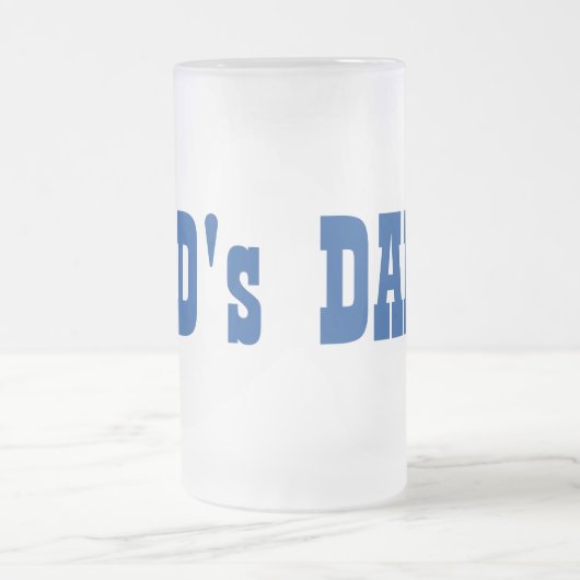 パパの父の日誕生日曇りガラスビアマグ フロストグラスビールジョッキ (中央)