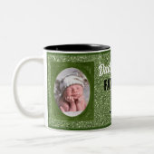 パパの父の日Sage Green Photo Mug ツートーンマグカップ (左)